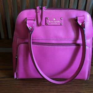 Kate Spade Hot Pink MAEDA Leather Shoulder Bag
